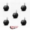 Service Caster 2'' Floor Safe Black Hooded Twin Wheel Caster 3/8 Threaded Stem, 5PK SCC-TS02S50D-NYU-FB-381634-5 - alternate 4